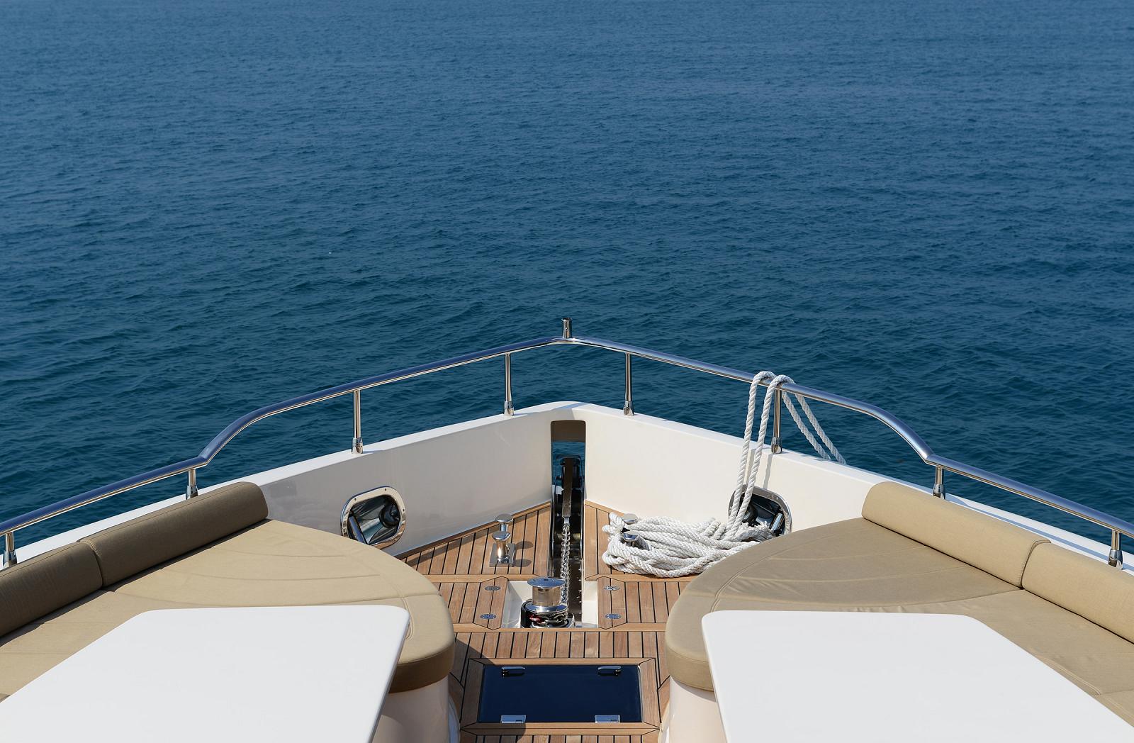 Luxury motor yacht at sea